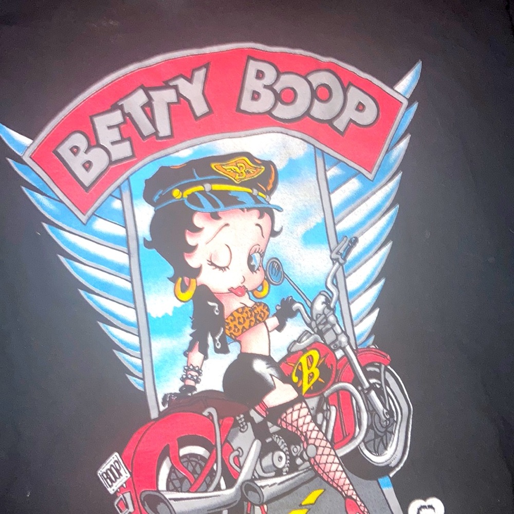 LARGE black T-shirt vintage betty Boop RARE $60